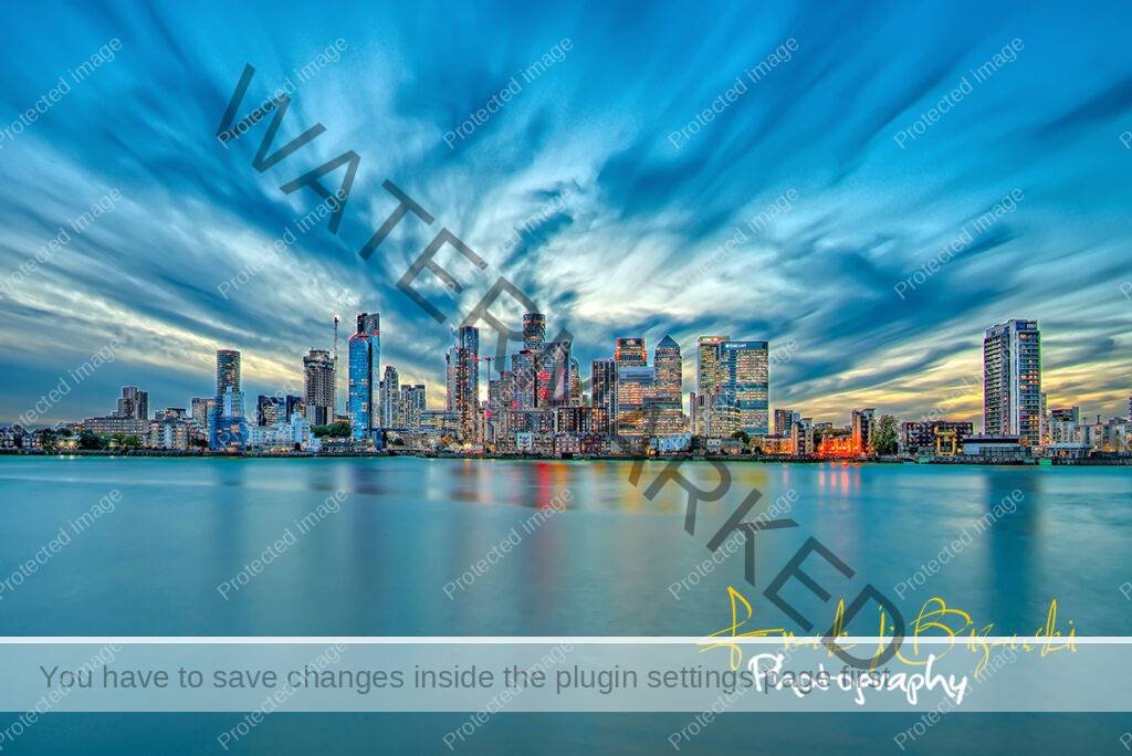 Canary Wharf Blue Sunset