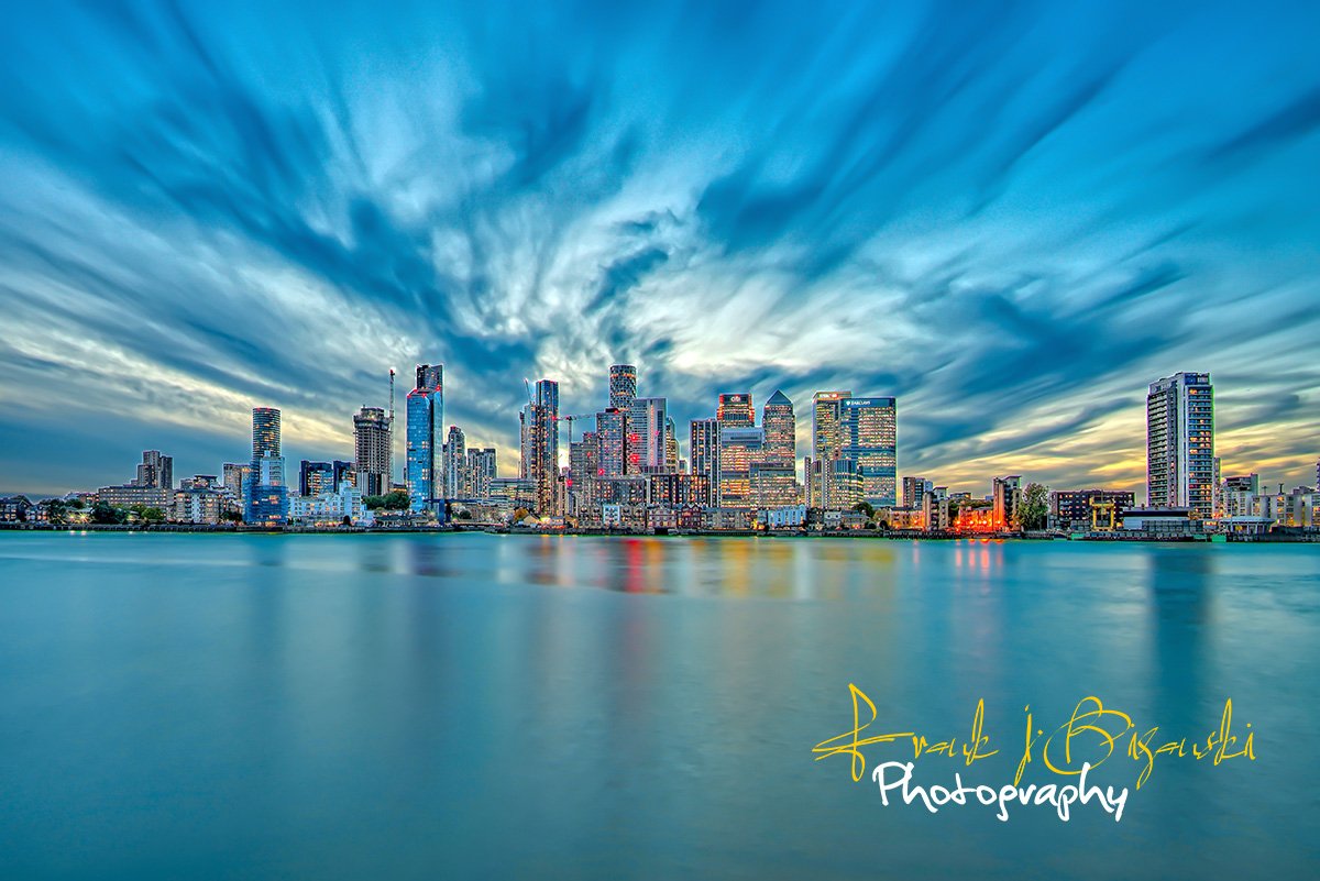 Canary Wharf Blue Sunset